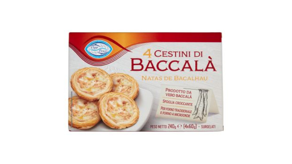 Oggi Pesce 4 Cestini di Baccalà Surgelati 4 x 60 g