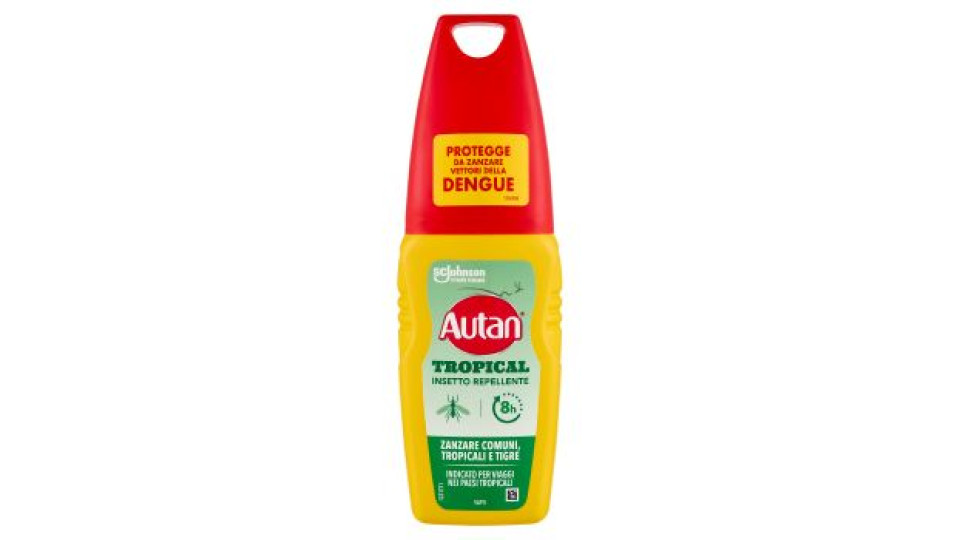 Autan Tropical Vapo Insetto Repellente e Antizanzare Comuni e Tropicali, 100ml