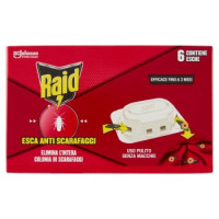 Raid Esca Scarafaggi Insetticida, Inodore, Pronta all'Uso in Spazi Interni ed Esterni, 6 pz da 2,5 g
