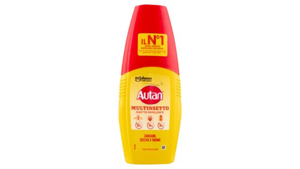 Autan Multinsetto Vapo Insetto Repellente e Antizanzare Comuni, Tigre, Zecche e Tafani, 100ml