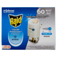 Raid Liquido Elettrico Protezione +, Confezione da 1 Base e 1 Ricarica 60 Notti, 36 ml