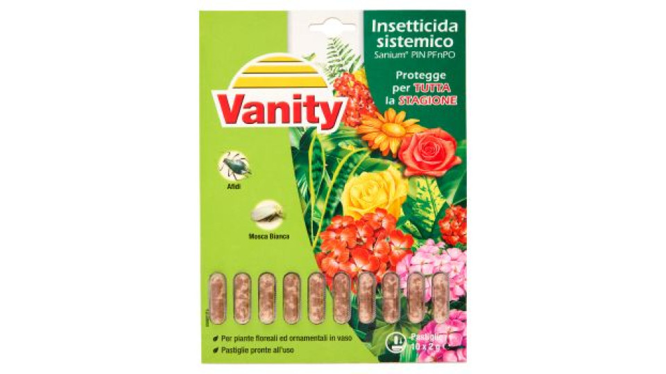 Vanity Insetticida Sistemico Sanium PIN PFnPO Pastiglie 10 x 2 g
