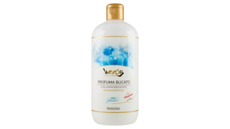 Wexór Profuma Bucato con Ammorbidente Mangiaodori Elisir Acquatico 500 ml