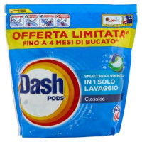 Dash Pods Detersivo Lavatrice In Capsule, Classico, 60 Lavaggi 1086 g