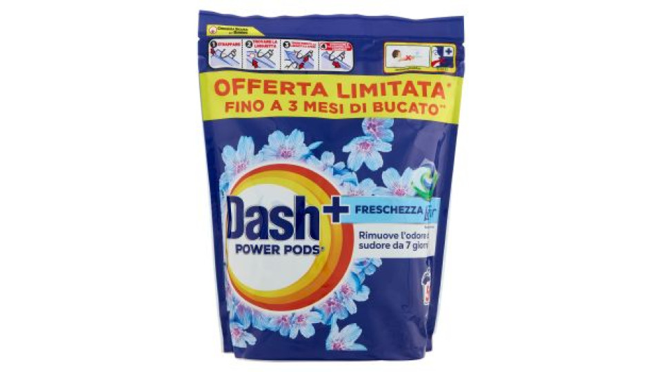Dash Power Pods Detersivo Lavatrice Capsule + Tocco Lenor Risveglio Primaverile, 50 Lavaggi 1065 g