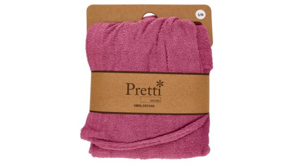 Pretti Micro Accappatoio Adulto Microspugna Taglia S/M Mauve