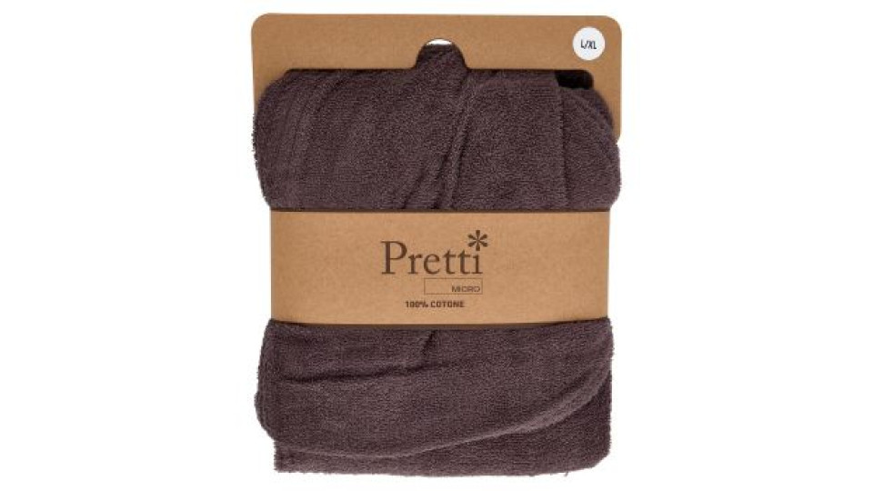 Pretti Micro Accappatoio Adulto Microspugna Taglia L/XL Brownie