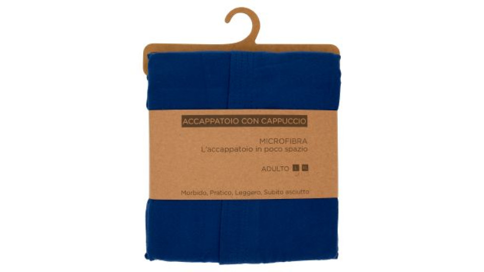Accappatoio con Cappuccio Microfibra Adulto L 1 pz
