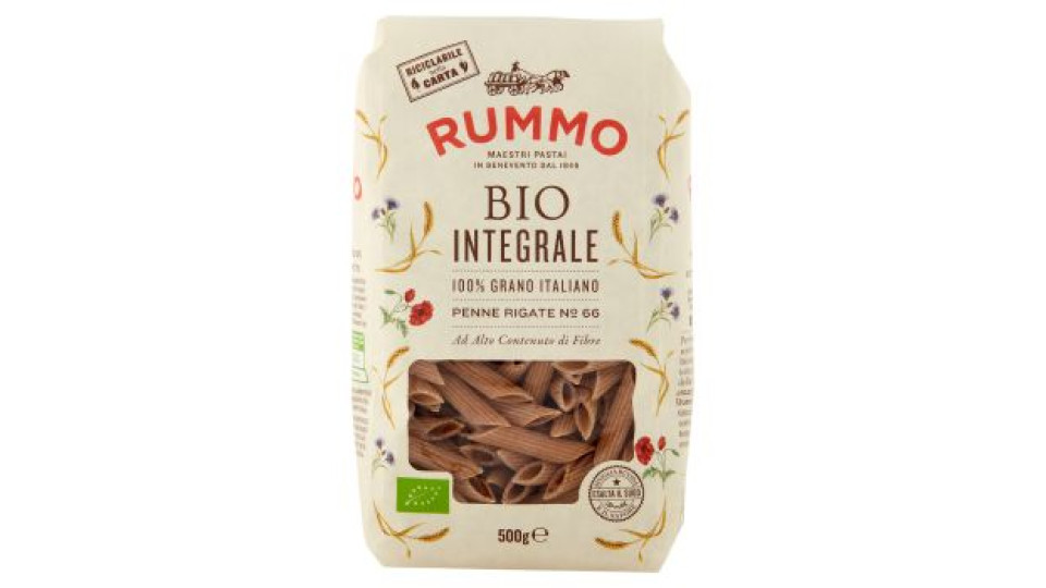 Rummo Bio Integrale Penne Rigate N° 66 500 g