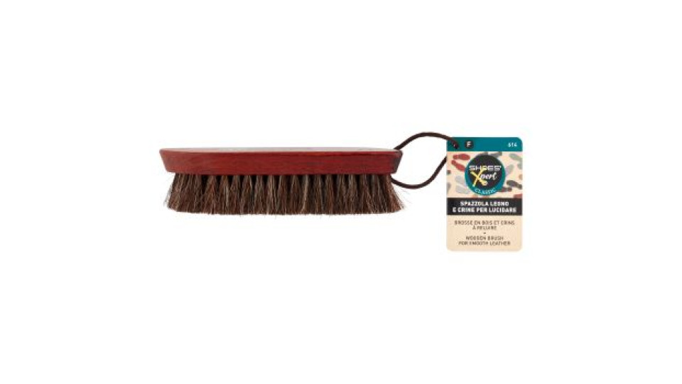 Shoes'Xpert Classic Spazzola Legno e Crine per Lucidare