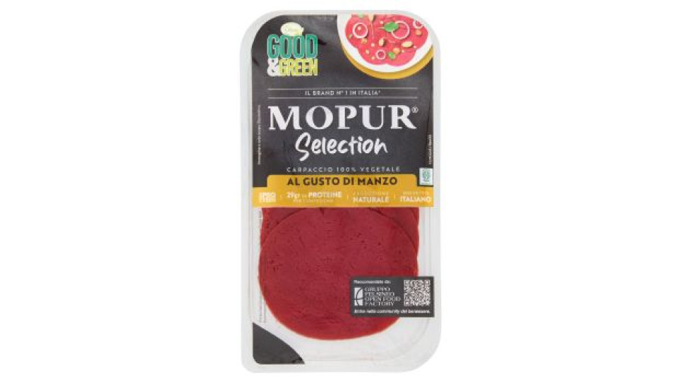 Good & Green Mopur Selection Carpaccio 100% Vegetale al Gusto di Manzo 90 g