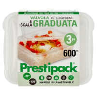 Prestipack Contenitori per Alimenti 600 cc 3 pz
