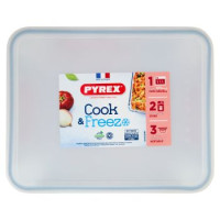 Pyrex Cook & Freez Contenitore in Vetro con Coperchio 24x19x8 cm 3-4 Porzioni 2,6 L