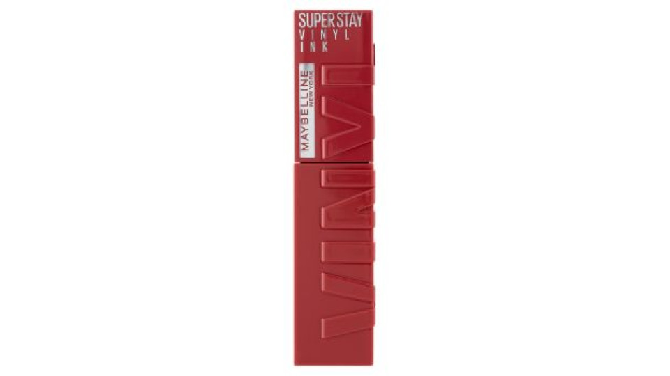 Maybelline New York SuperStay Vinyl Ink Rossetto Liquido a Lunga Tenuta, 10 Lippy