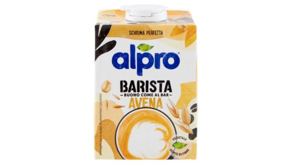 ALPRO Barista Avena, Bevanda 100% Vegetale, Basso Contenuto di grassi, Senza Lattosio, 500 ml