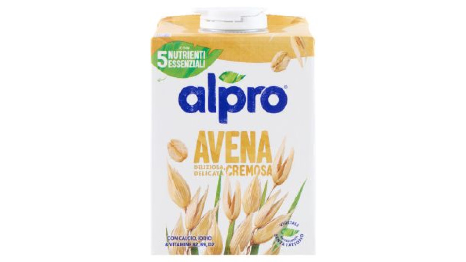 Alpro Classico Avena, Bevanda 100% Vegetale, Basso Contenuto di grassi, Senza Lattosio, 500ml