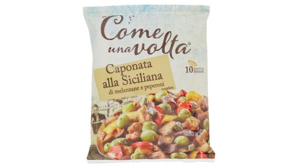 Come una volta, caponata alla Siciliana di melanzane e peperoni surgelata