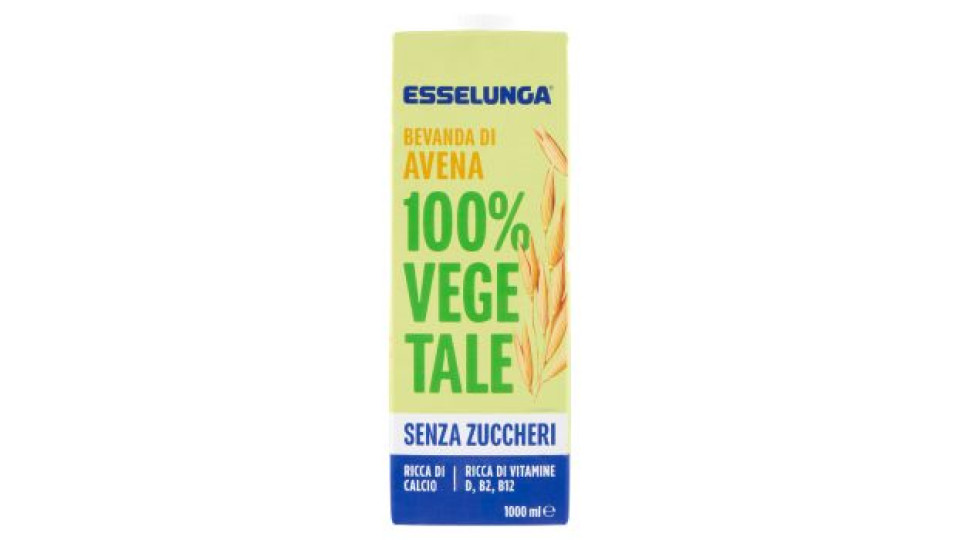 Esselunga Bevanda di avena 100% vegetale senza zuccheri 1000 ml