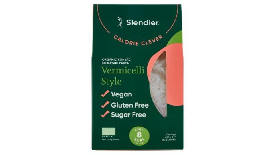 Slendier Organic Konjac Shirataki Pasta Vermicelli Style 400 g