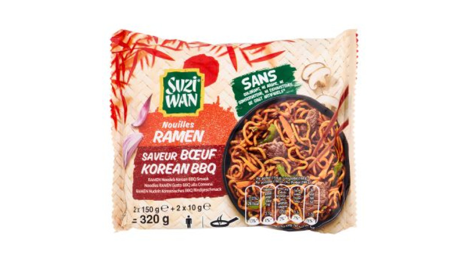 Suzi Wan Noodles Ramen Gusto BBQ alla Coreana 320 g