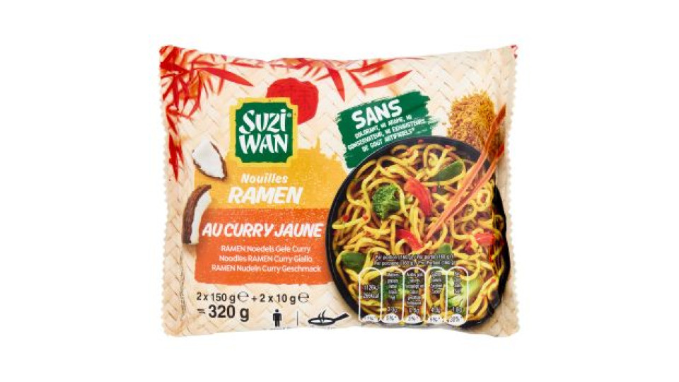 Suzi Wan Noodles Ramen Curry Giallo 320 g