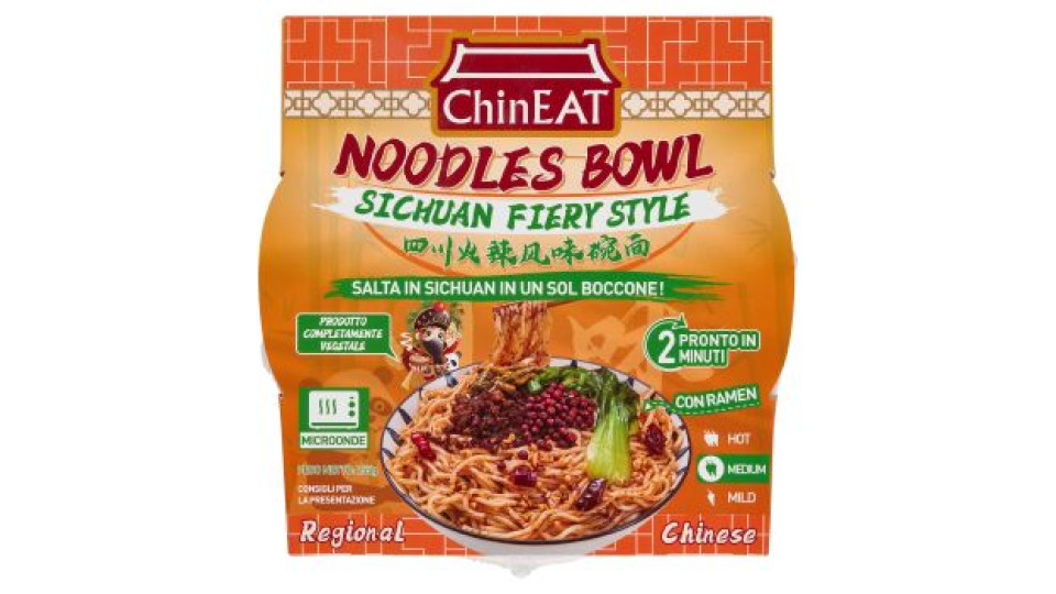 ChinEat Sichuan Fiery Noodle Bowl Style Medium 255 g
