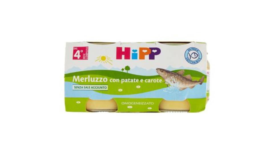 HiPP Merluzzo con patate e carote Omogeneizzato 2 x 80 g