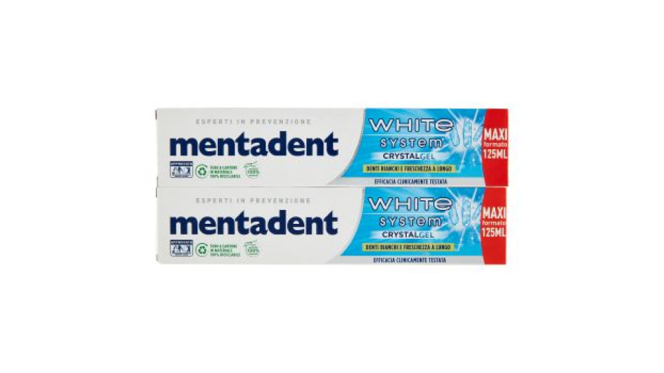Mentadent White System Crystalgel 2 x 125