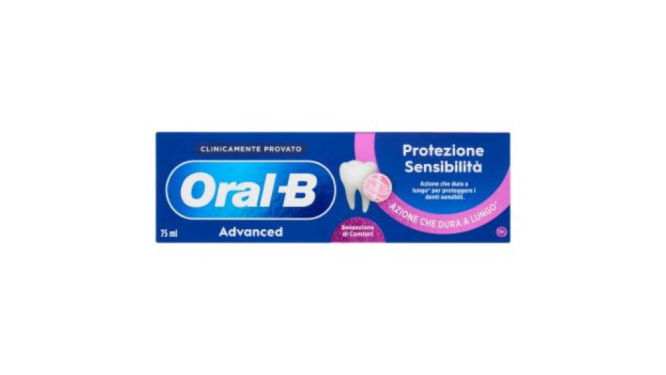 Oral-B Advanced Dentifricio Protezione Sensibilità Sensazione di Comfort 75 ml