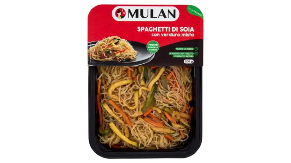 Mulan Spaghetti di Soia con verdura mista 200 g