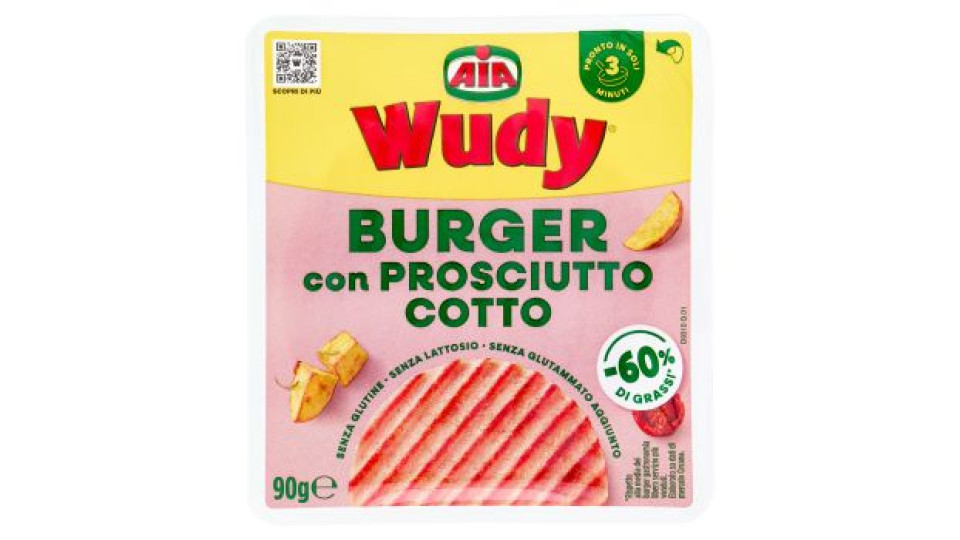 Aia Wudy Burger con Prosciutto Cotto 90 g