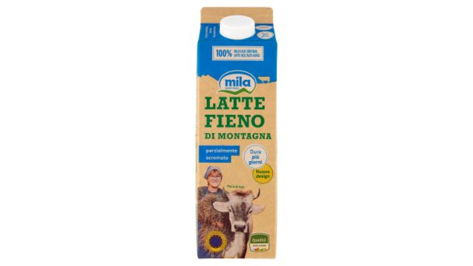 Mila, Latte Fieno dell'Alto Adige parzialmente scremato conservare in frigorifero - da conservare in frigorifero 1 l