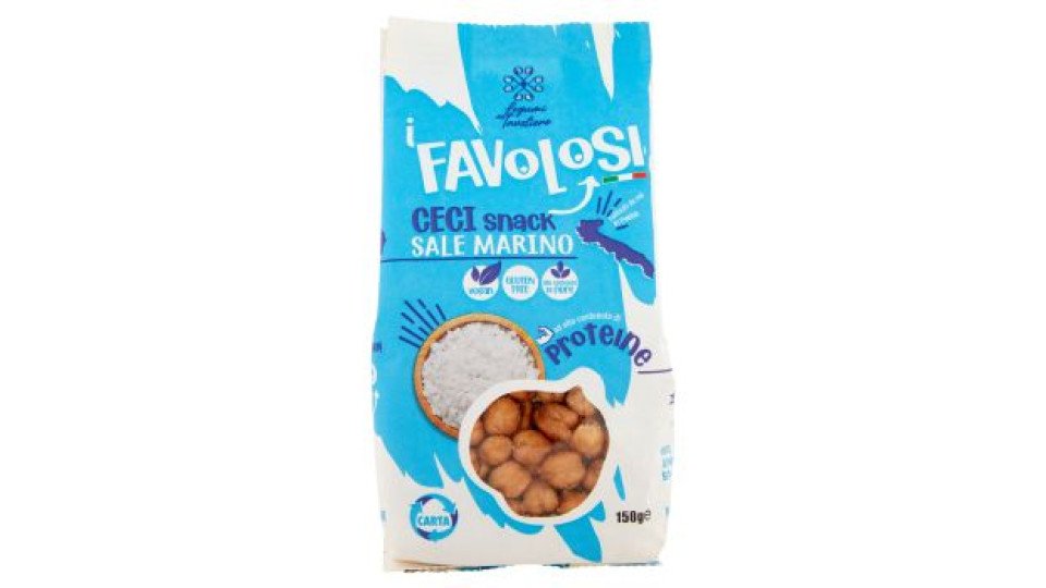Legumi del Tavoliere i Favolosi Ceci snack Sale Marino 150 g