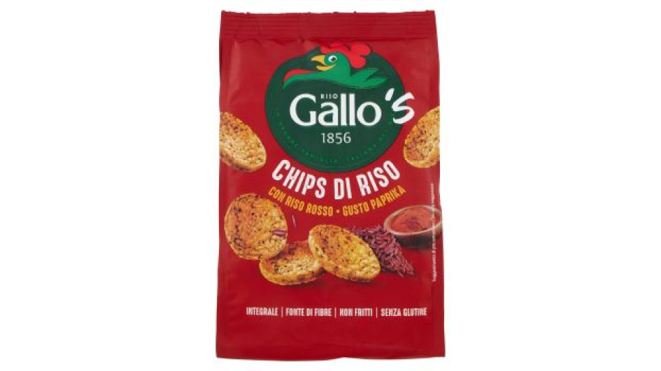 Gallo's Chips di Riso con Riso Rosso - Gusto Paprika 40 g