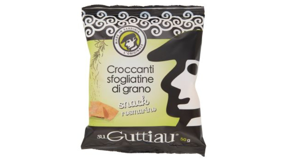 su Guttiau Croccanti sfogliatine di grano snack rosmarino 50 g
