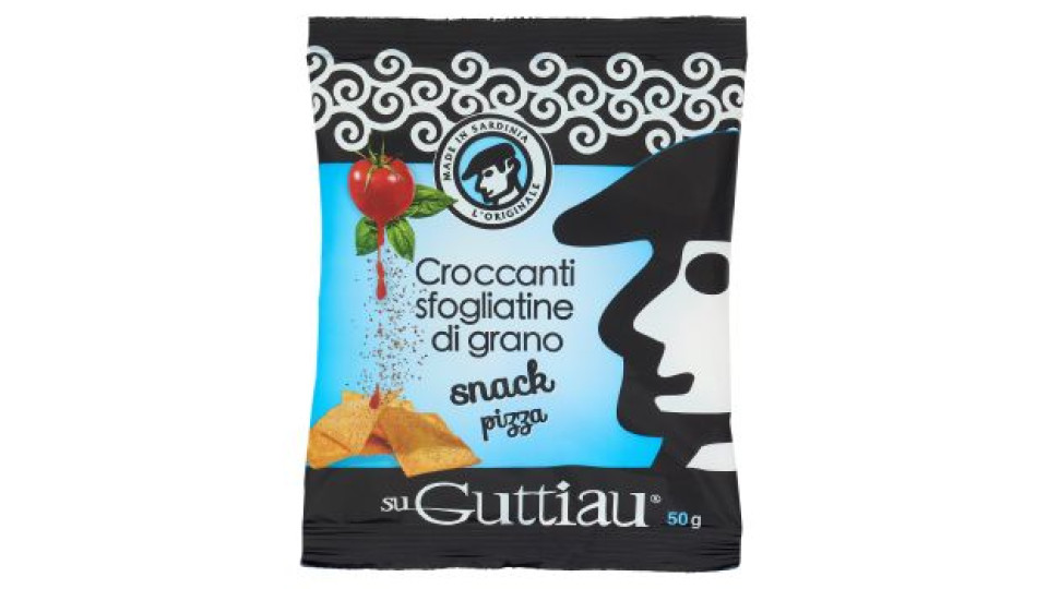 su Guttiau Croccanti sfogliatine di grano snack pizza 50 g