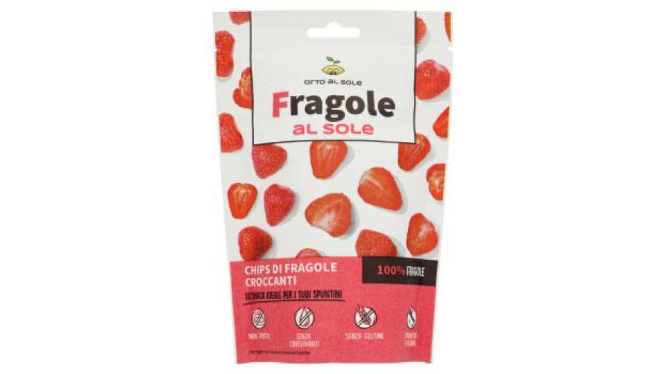 Orto al Sole Fragole al sole Chips di Fragole Croccanti 15 g