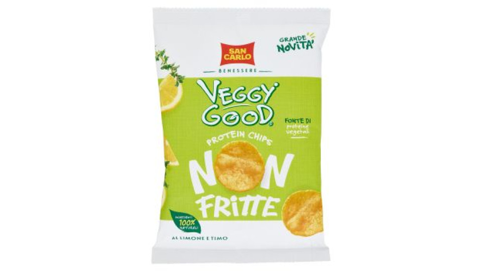 San Carlo Benessere Veggy Good Protein Chips Non Fritte al Limone e Timo 65 g