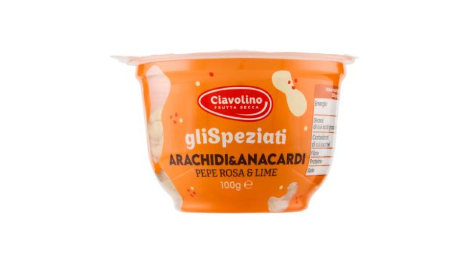 Ciavolino gliSpeziati Arachidi & Anacardi Pepe Rosa & Lime 100 g