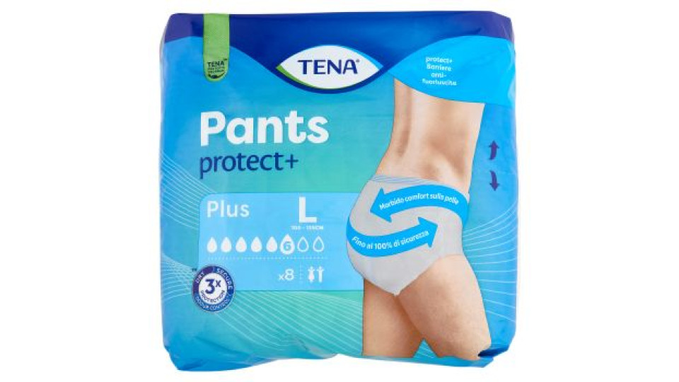 Tena Pants protect+ Plus L 8 pz