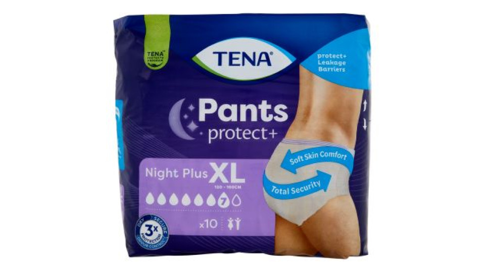 Tena Pants protect+ Night Plus XL 10 pz