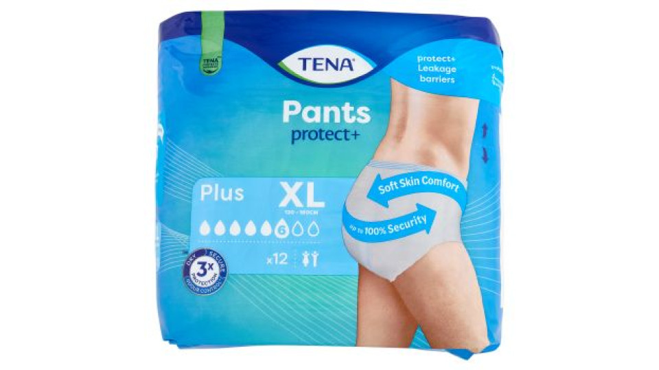 Tena Pants protect+ Plus XL 12 pz