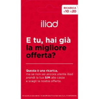 Iliad Ricarica telefonica virtuale da 10 Euro