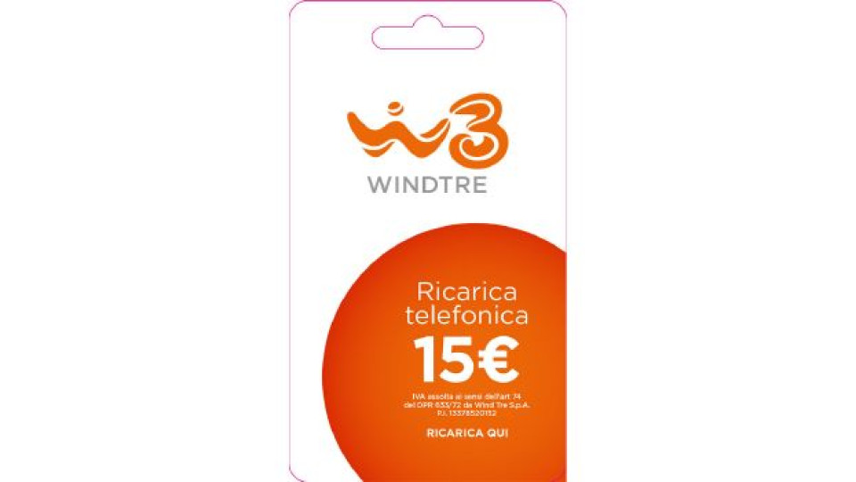 Wind Ricarica telefonica virtuale da 15 Euro