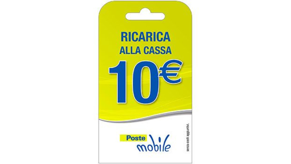 Poste Mobile Ricarica telefonica virtuale da 10 Euro