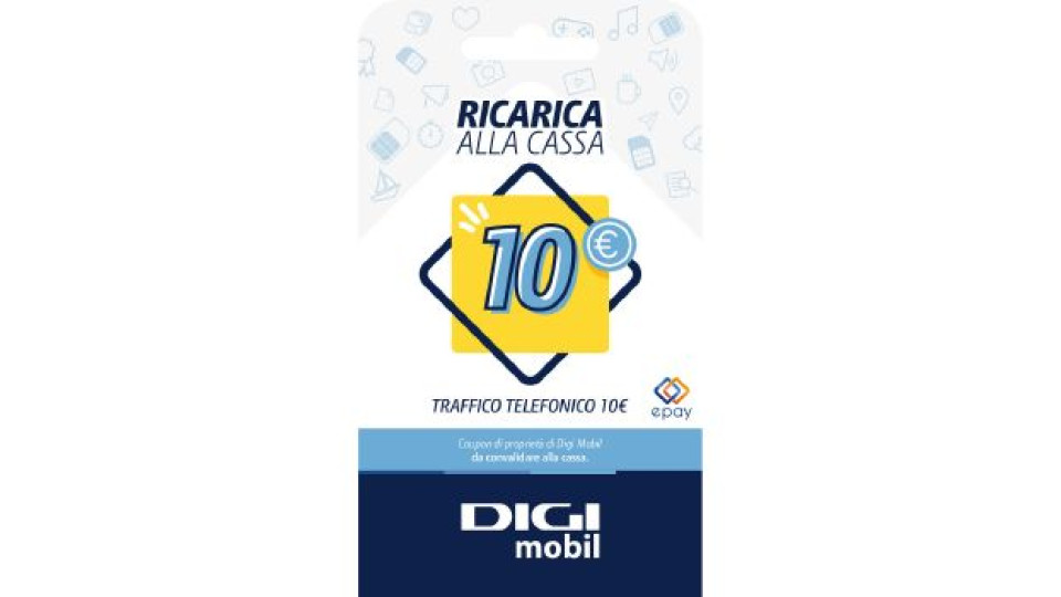 DIGI mobil Ricarica telefonica virtuale da 10 Euro