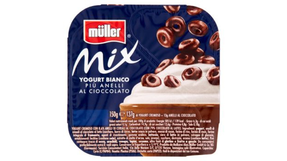 müller Mix Yogurt Bianco Naturale Più Mirtilli e Sambuco