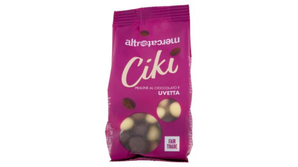 altromercato Ciki Praline al Cioccolato e Uvetta 100 g
