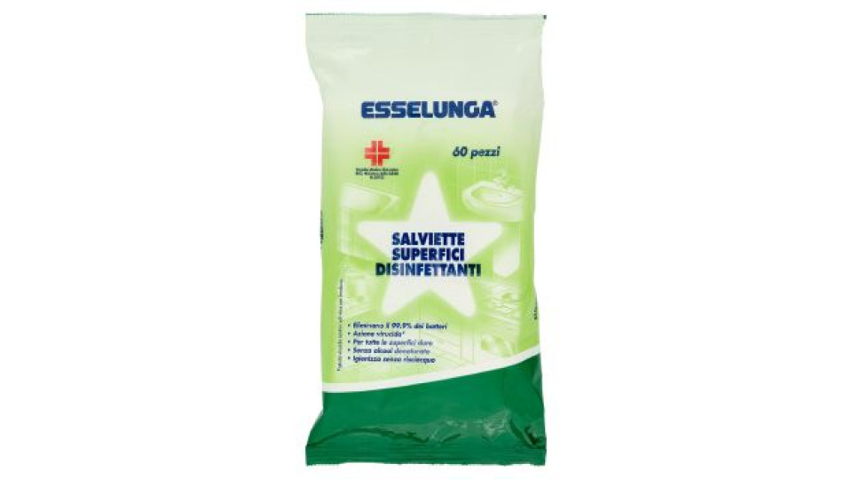 Esselunga Salviette superfici disinfettanti 60 pz