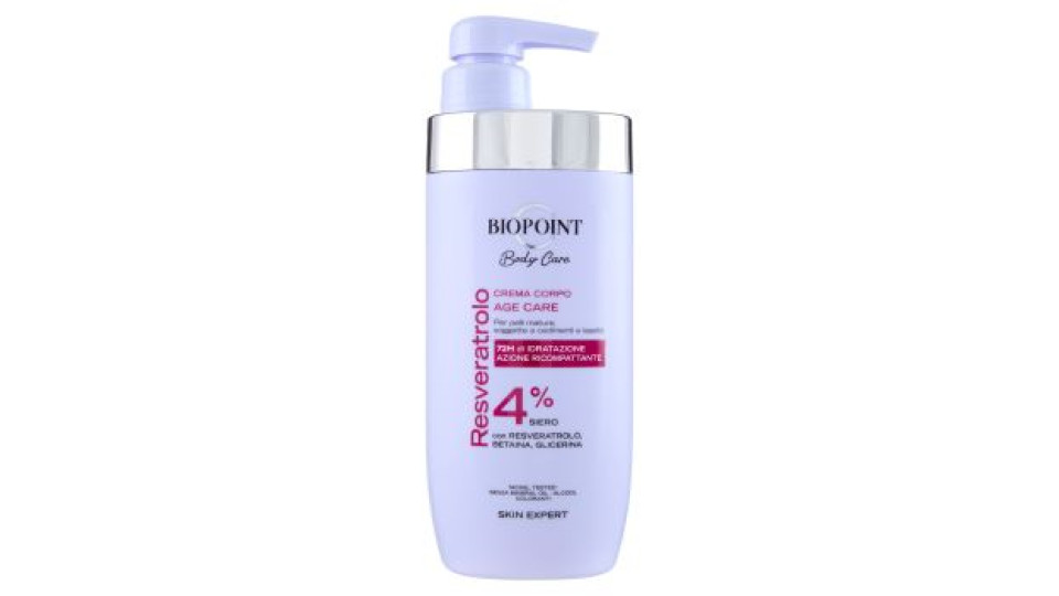 Biopoint Body Care Resveratrolo Crema Corpo Age Care 500 ml